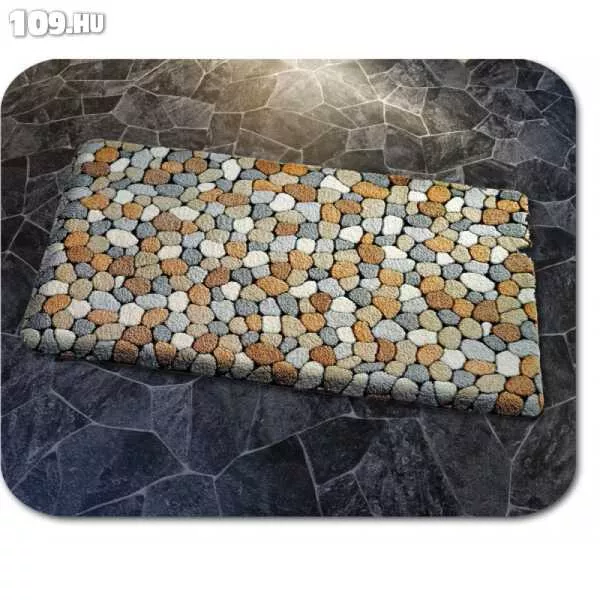 Fürdőszoba szőnyeg 50x85cm Caresse contour pebbles beige